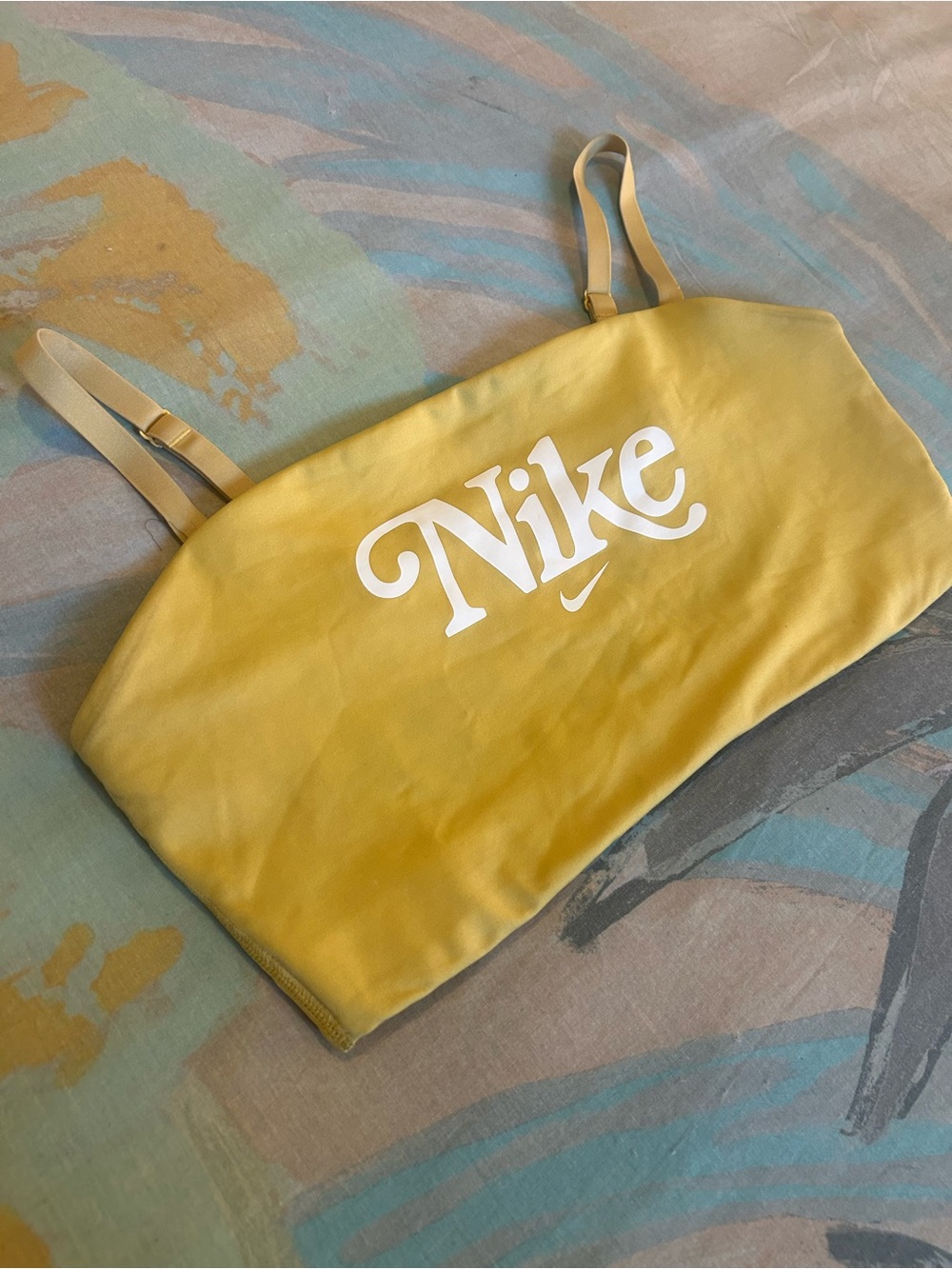 Nike • Yellow Nike Logo Dri Fit Sports Bra